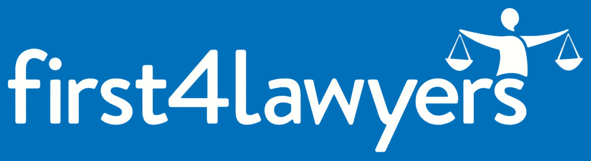 The logo of the company First4Lawyers who specilaise in No Win No Fee claims.